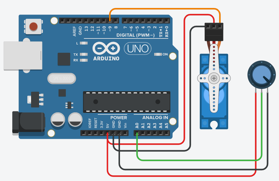 arduino servo knob
